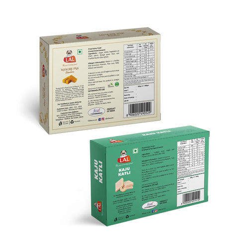 Lal Sweets Mysore Pak Signature and Kaju Katli Premium