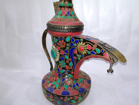 Arabic Coffee Pot With Meenakarii Work