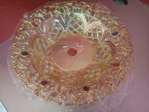Gold Color Fruit Decorative Tray - 85gms