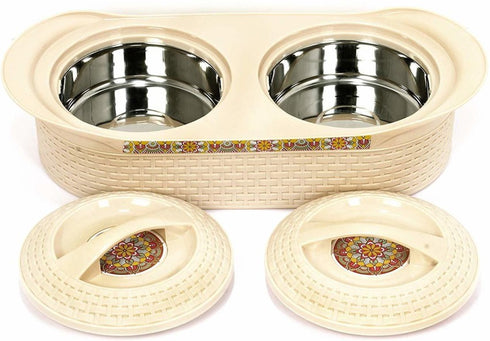 Cello Insulated Wicker Twin Hot Pot