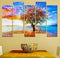 Abstract Tree Scenery Canvas Wall Hanging