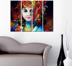 Young Krishna Indian Spiritual Canvas Wall Hanging