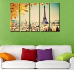 Beautiful Eiffel Tower Canvas Wall Hanging