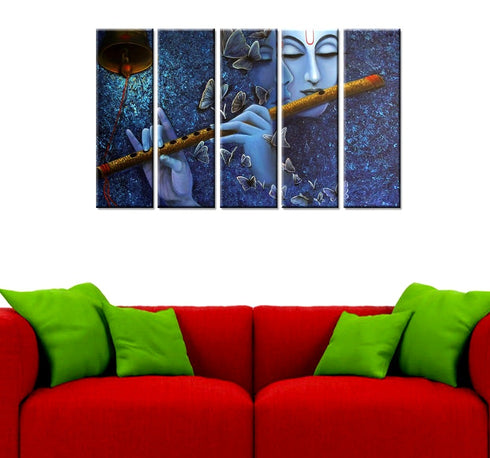Radha Krishna Indian Romantic Canvas Wall Hanging