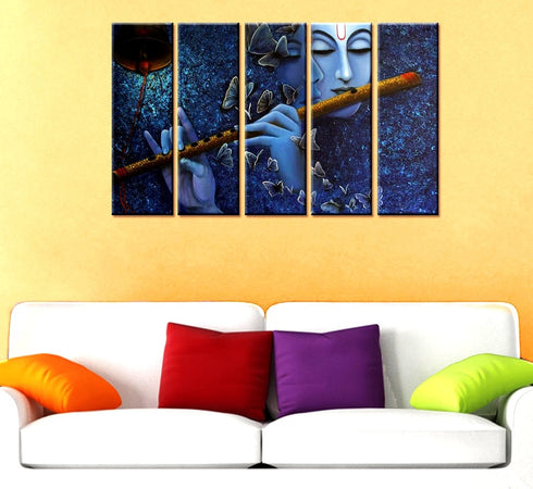 Radha Krishna Indian Romantic Canvas Wall Hanging