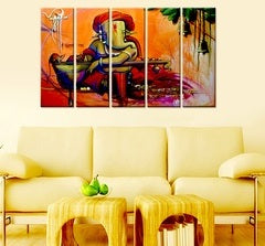 Beautiful Ganesha Indian Spiritual Canvas Wall Hanging