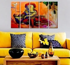 Beautiful Ganesha Indian Spiritual Canvas Wall Hanging