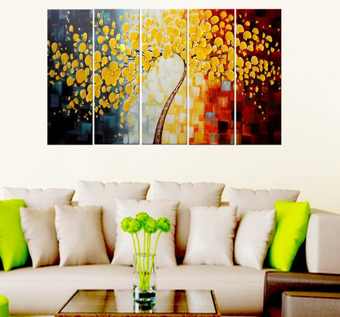 Beautiful Abstract Tree Art Canvas Wall Hanging