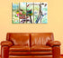 Beautiful Flower Basket And Bicycle Canvas Wall Hanging
