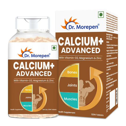 Dr. Morepen Calcium+ Advanced Tablets with Vitamin | D2 Magnesium & Zinc