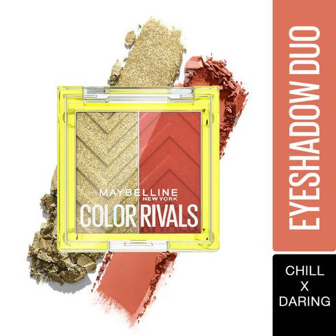 Maybelline New York Color Rivals Longwear Eyeshadow Duo | Chill X Daring