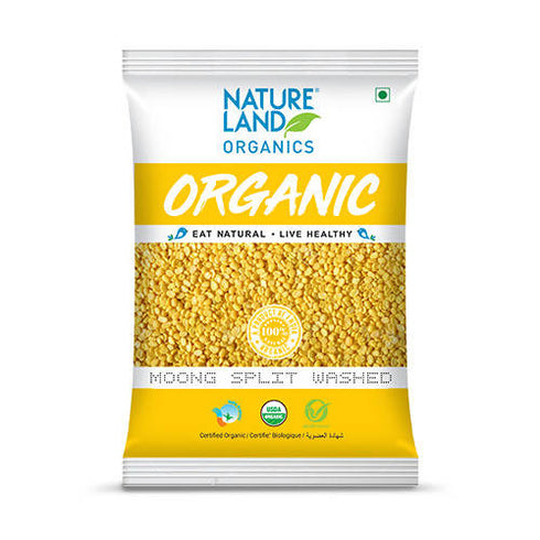Nature Land Organics Moong Split Washed