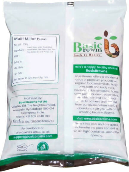 BasicBrowns Multi Millet Pusa |Karam Pusa