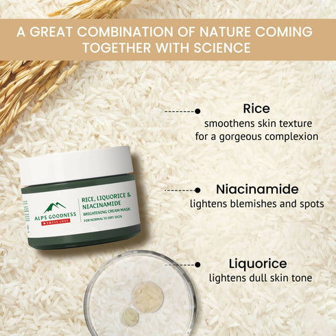 Alps Goodness Rice Liquorice and Niacinamide Brightening Cream Mask