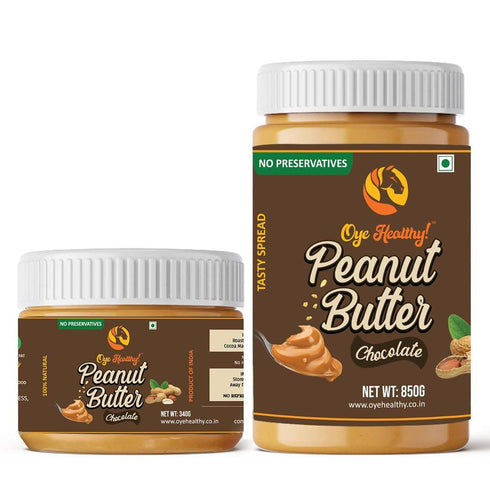 Oye Healthy Peanut Butter Natural Chocolate Combo Pack of 2 |850g + 340g