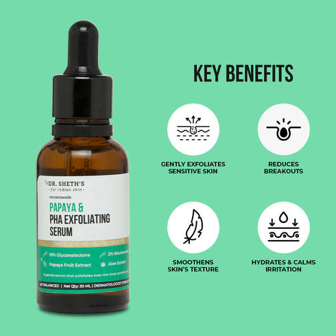 Dr. Sheth's Papaya & PHA Exfoliating Face Serum
