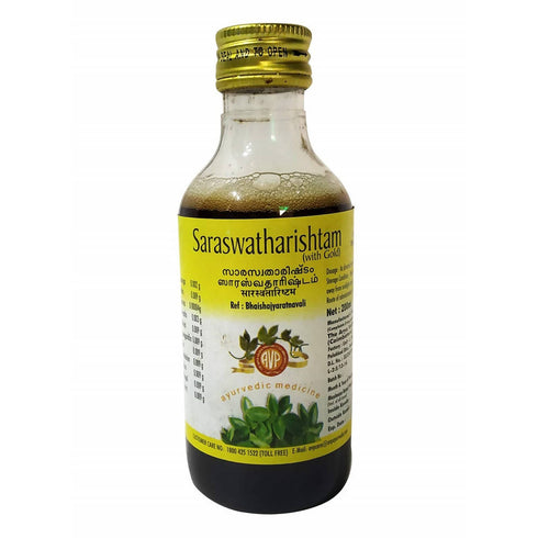 AVP Ayurveda Saraswatarishtam With Gold Syrup