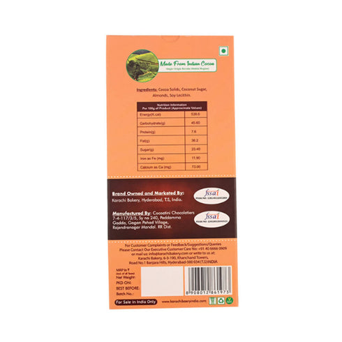 Cocoatini Organic 50% Dark Chocolate With Whole Almonds