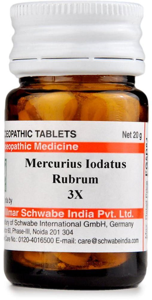 Dr Willmar Schwabe India Mercurius Iodatus Rubrum Trituration Tablet 3X
