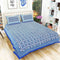 Premium Hand Printed Rajasthani Traditional Double/Queen Bedsheet with 2 Pillow Covers