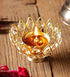 Brass Oil Lamp Deepak With Crystal 0.09kg