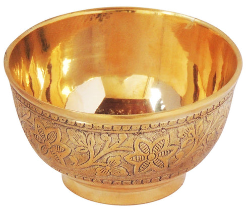 Brass Bowl Katori Embose Design 0.2Kg