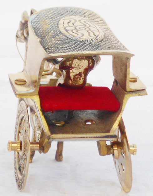 Brass Horse Cart Statue 0.42Kg