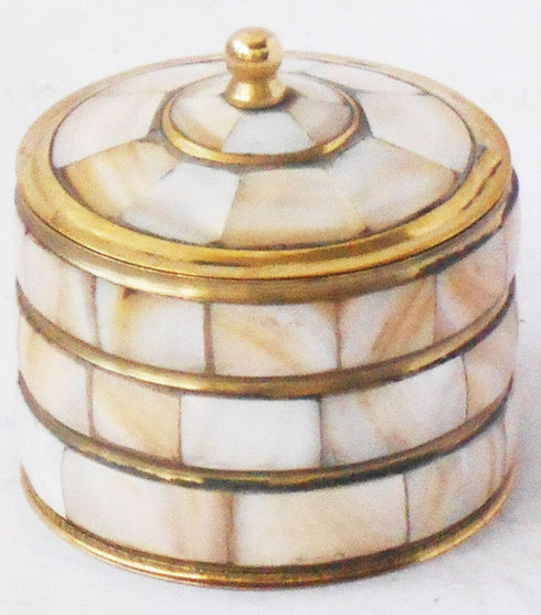Brass Jwellery Box With Seep Work Miniature 0.1Kg