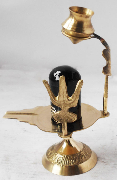 Brass Shiv Ling Black Stone 0.14Kg