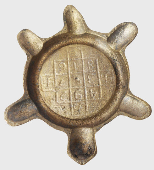 Brass Sampoorna Shree Yantra On Tortoise 0.16Kg