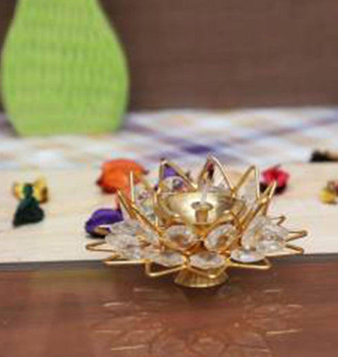 Brass Fancy Bowl Crystal Deepak 0.08Kg