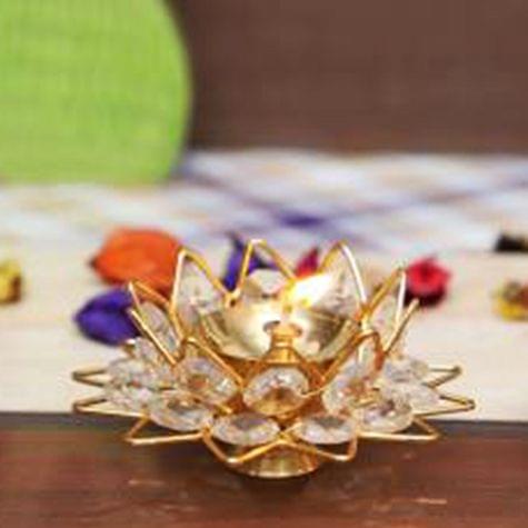 Brass Fancy Bowl Crystal Deepak 0.08Kg