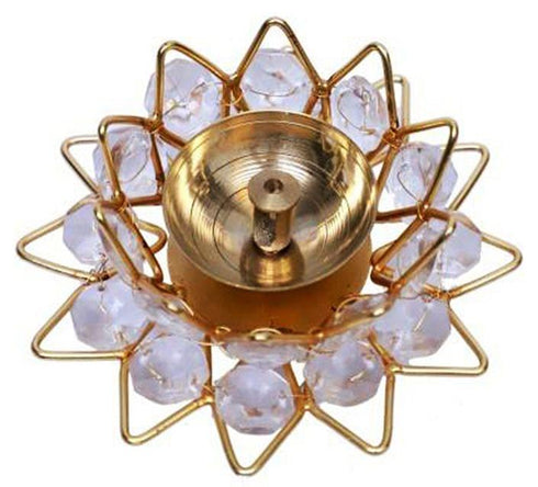 Brass Fancy Bowl Crystal Deepak 0.08Kg