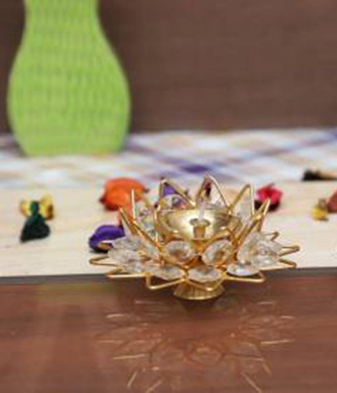 Brass Fancy Bowl Crystal Deepak 0.14Kg