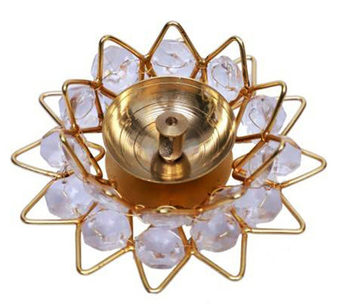 Brass Fancy Bowl Crystal Deepak 0.14Kg