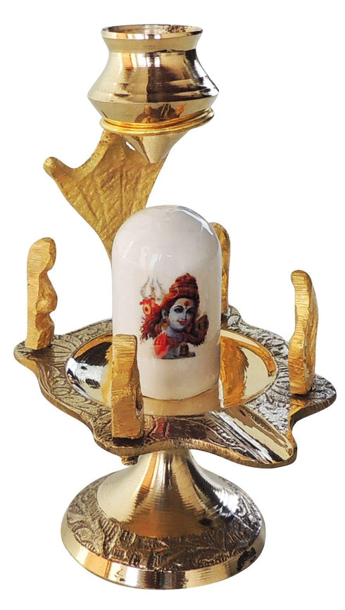 Brass Shivparivaar White Stone 0.13Kg