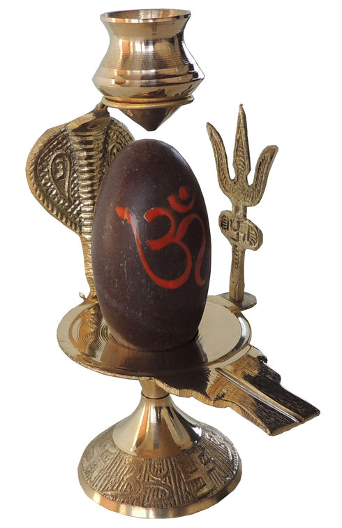 Brass Nav Dev Shiv Ling 0.26Kg