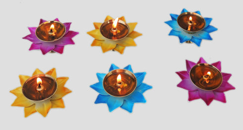 Brass Colourful Deepak 3 Inch 0.02Kg