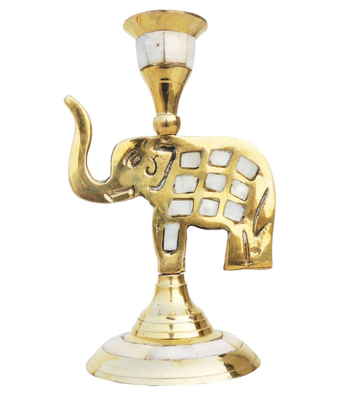 Brass Table Elephant Candle Stand 0.2Kg