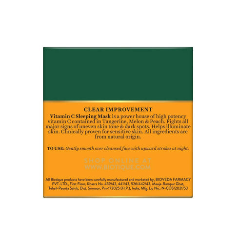 Biotique Advanced Organics Clear Improvement Vitamin C Sleeping Mask 50g