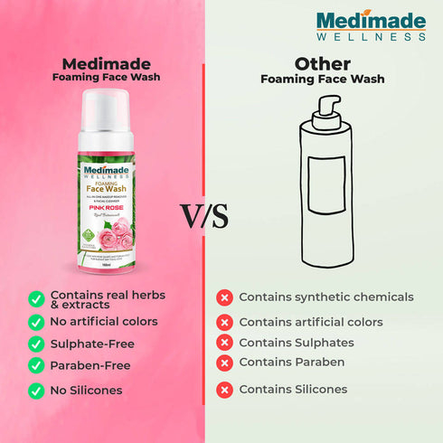 Medimade Wellness Foaming Face Wash With Pink Rose