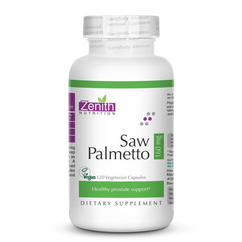 Medizen Labs Zenith Nutrition Saw Palmetto 160mg Capsule bottle of 120 capsules 156g