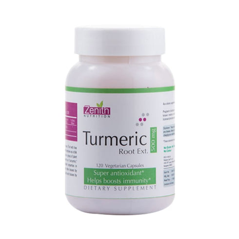 Zenith Nutrition Turmeric Root Ext 500mg Capsule 120 capsules