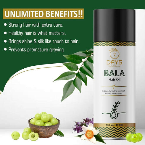 7 Days Bala Hair Oil For Promotes Hair Growth