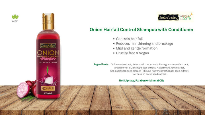 Indus Valley's Onion Hair Fall Control Shampoo