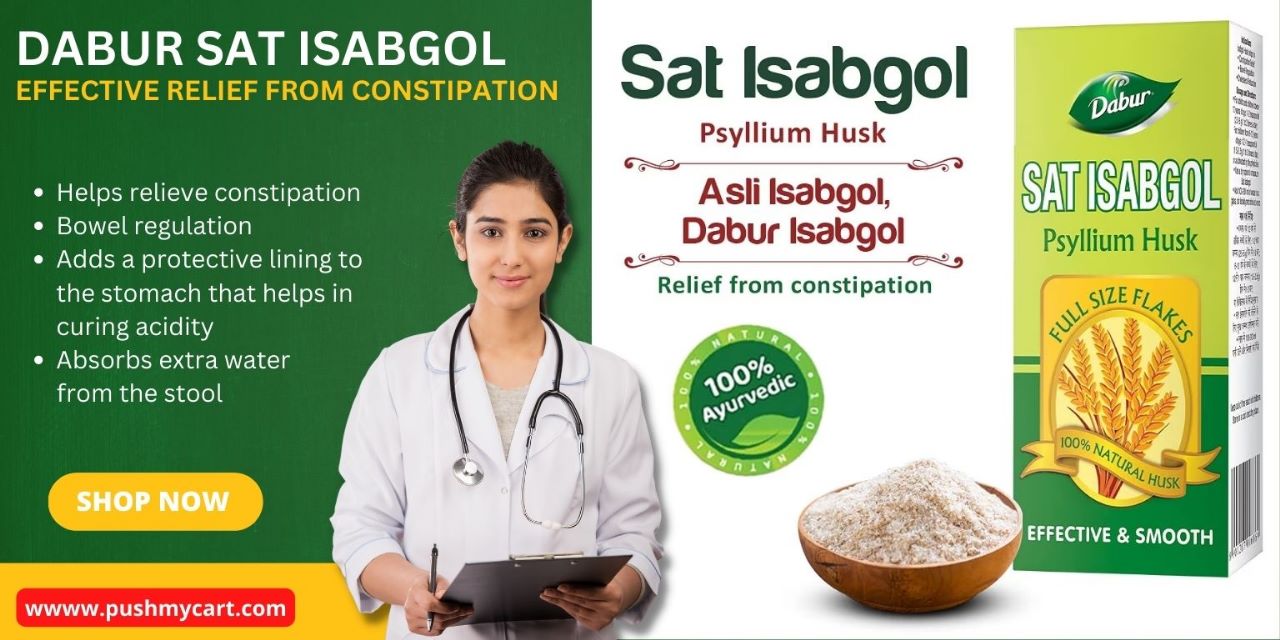 Dabur Sat Isabgol – Psyllium Husk En Granulés, Soulagement Naturel De La Constipation, Ayurvédique