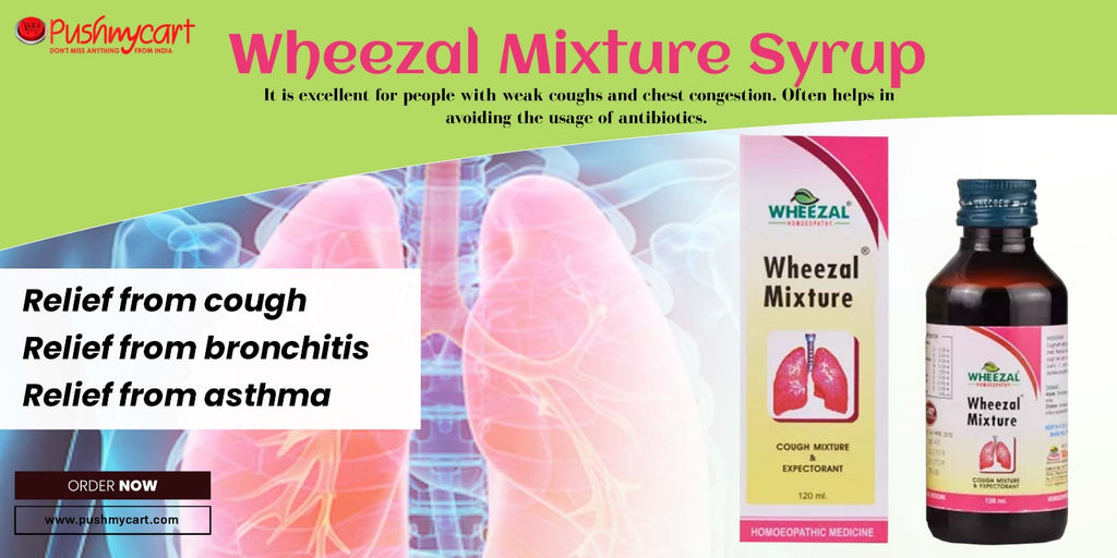 Wheezal Mixture Syrup for Coughs and Chest Congestion – PUSHMYCART