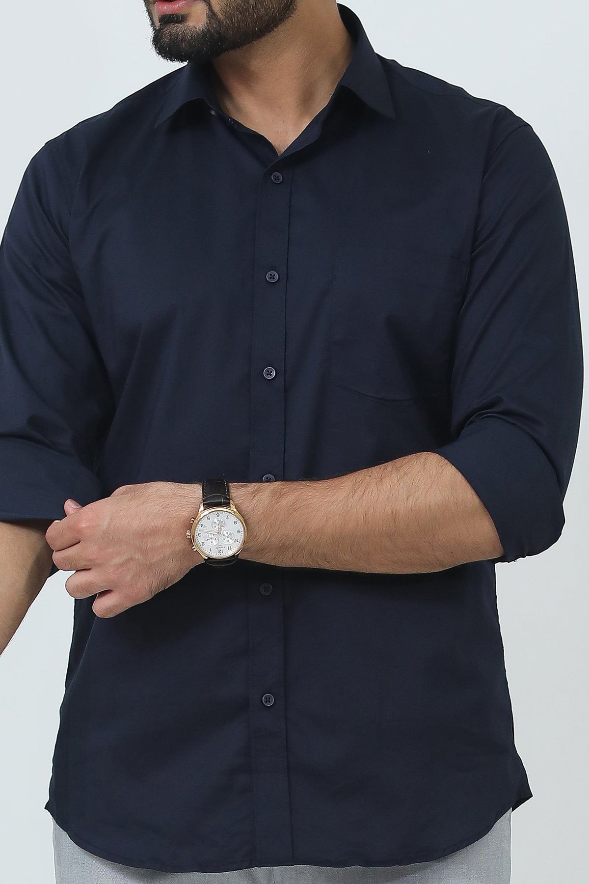 Veshbhoshaa Bluebird Men'S Blue Polycotton Formal Shirt - PUSHMYCART
