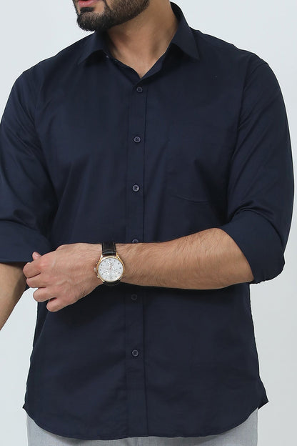 Veshbhoshaa Bluebird Men'S Blue Polycotton Formal Shirt - PUSHMYCART