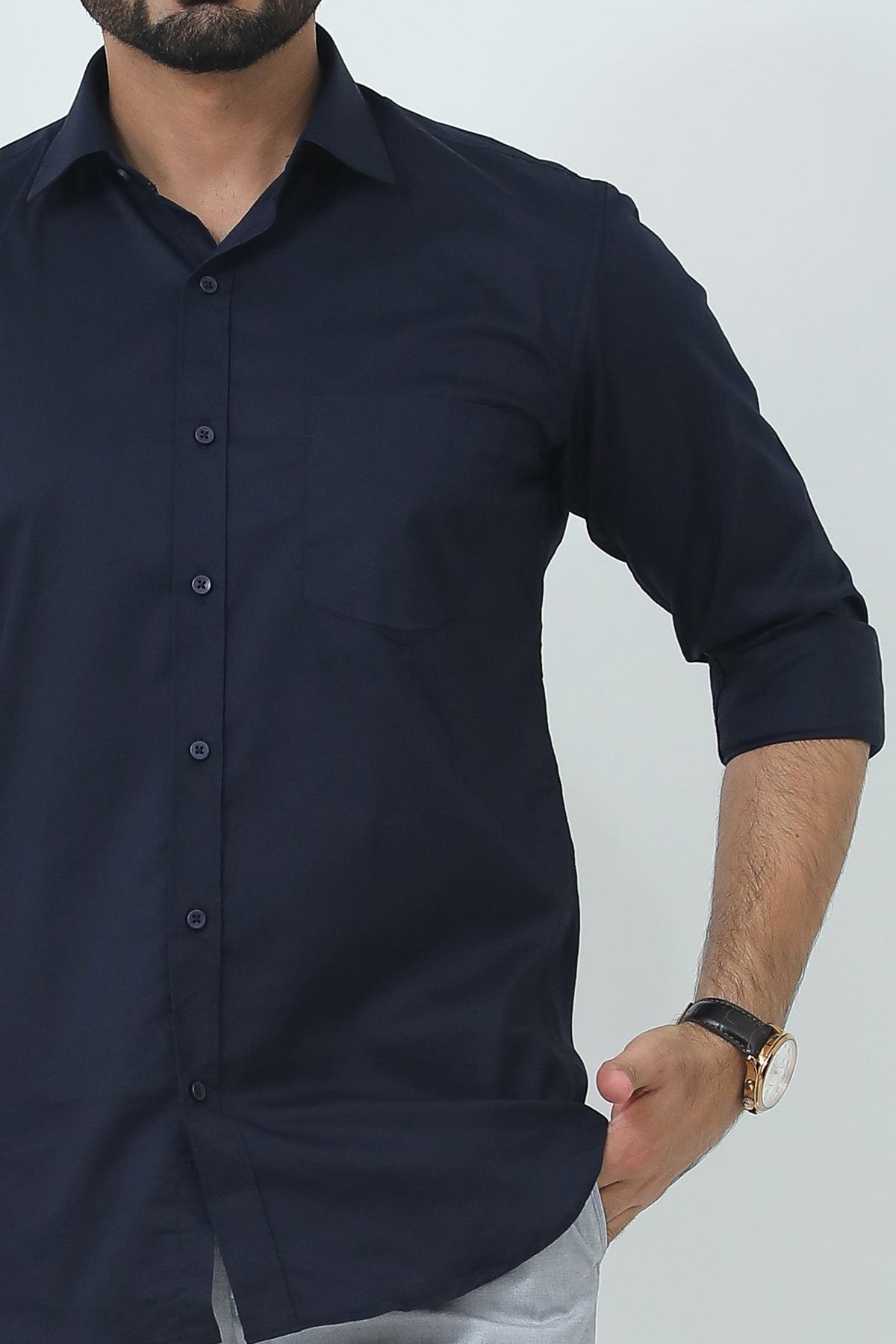 Veshbhoshaa Bluebird Men'S Blue Polycotton Formal Shirt - PUSHMYCART